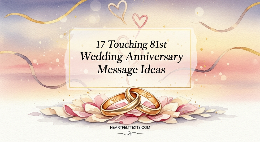 17 Touching 81st Wedding Anniversary Message Ideas