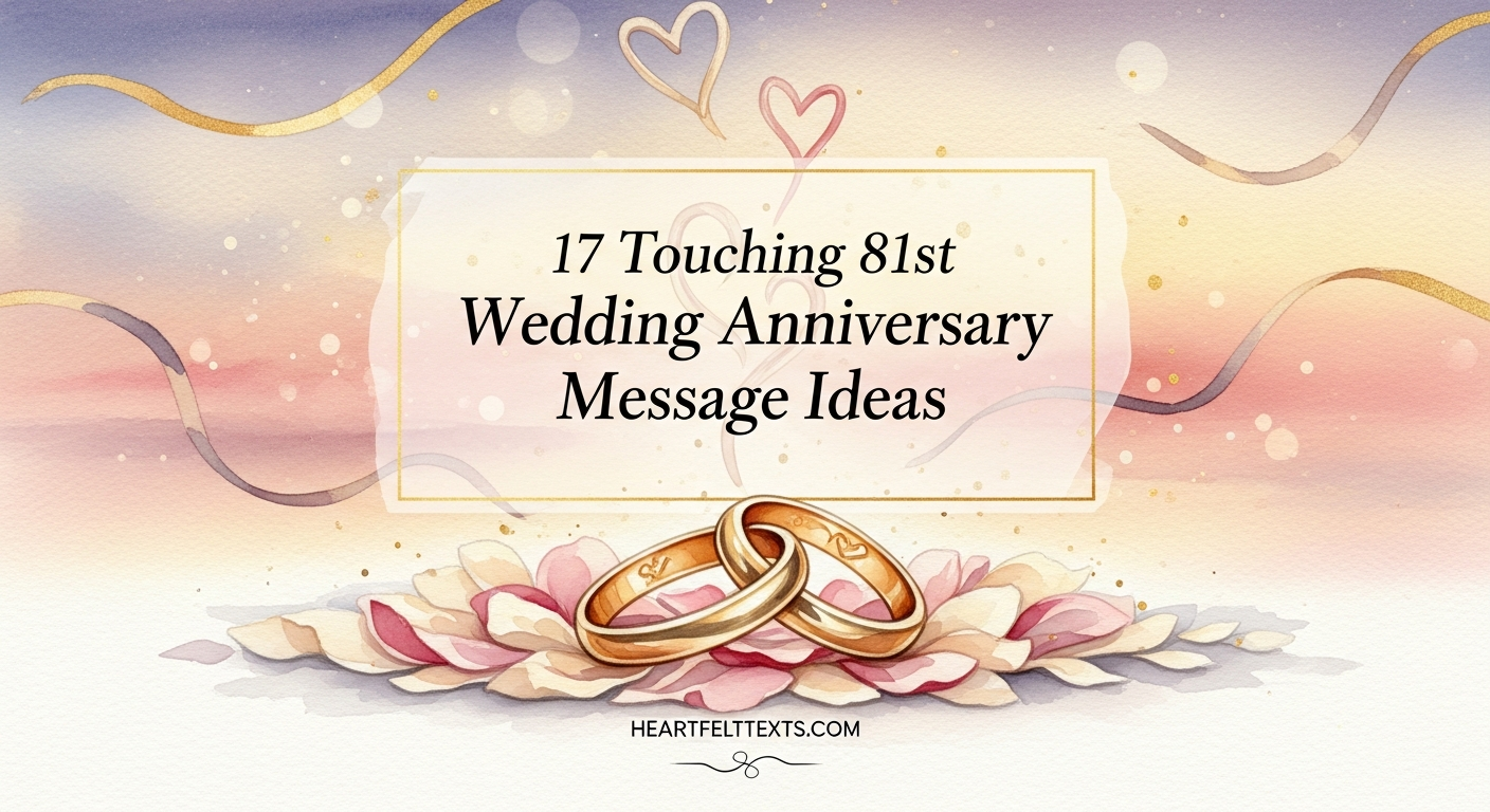17 Touching 81st Wedding Anniversary Message Ideas