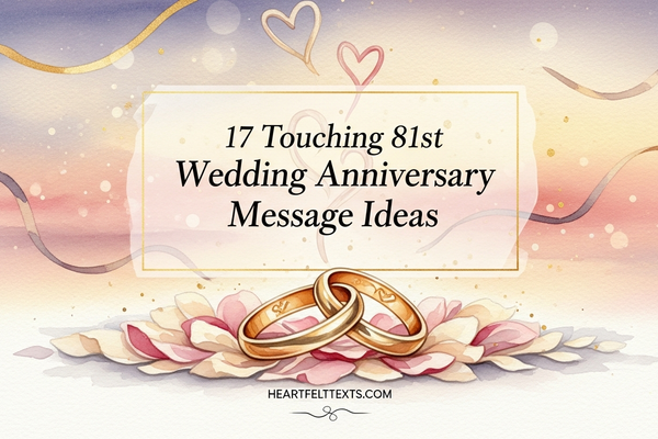 17 Touching 81st Wedding Anniversary Message Ideas