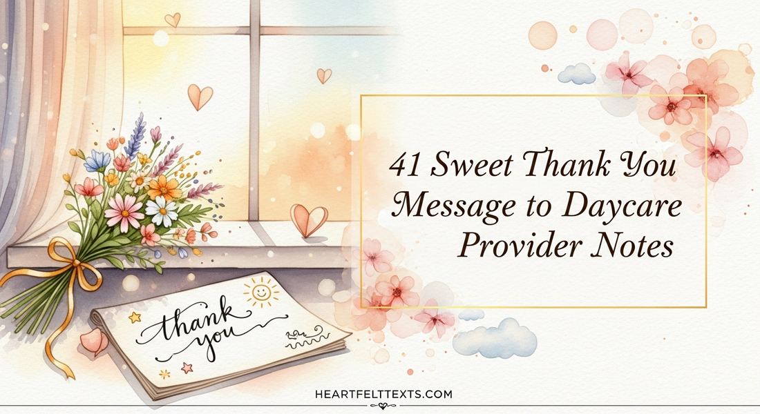 41 Sweet Thank You Message to Daycare Provider Notes