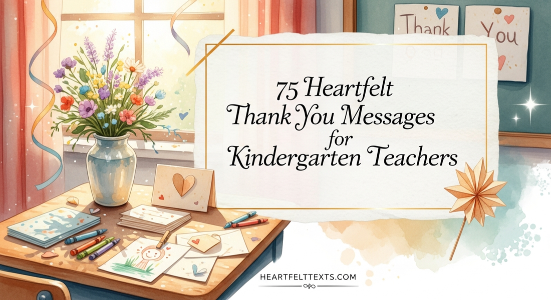 75 Heartfelt Thank You Messages for Kindergarten Teachers