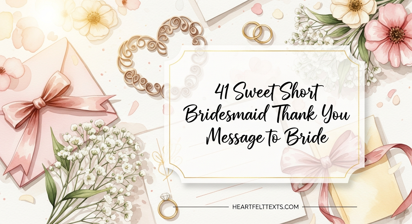 41 Sweet Short Bridesmaid Thank You Message to Bride