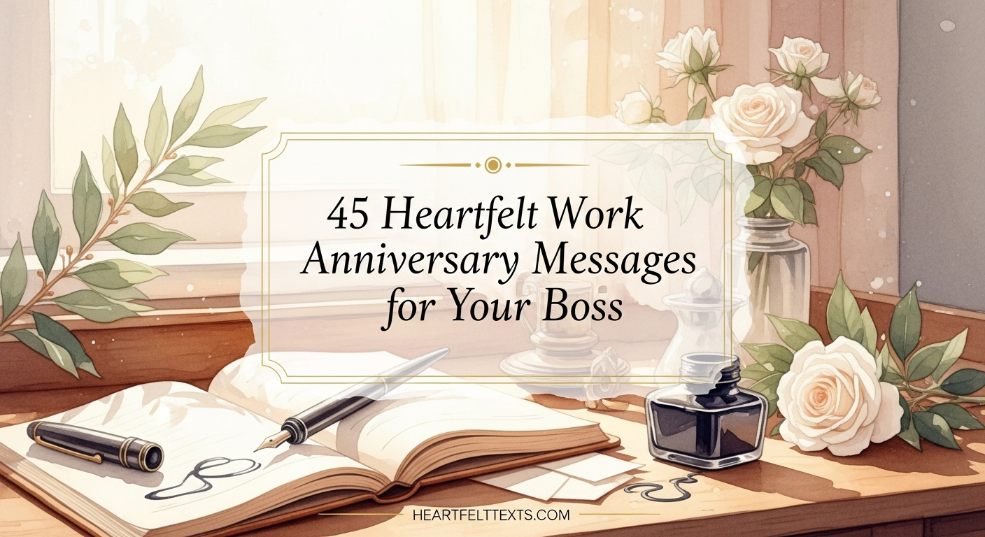 45 Heartfelt Work Anniversary Messages for Your Boss
