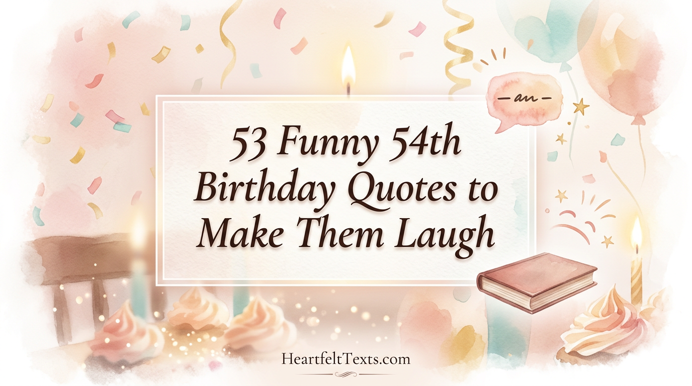 53 Funny 54th Birthday Quotes to Make Them Laugh