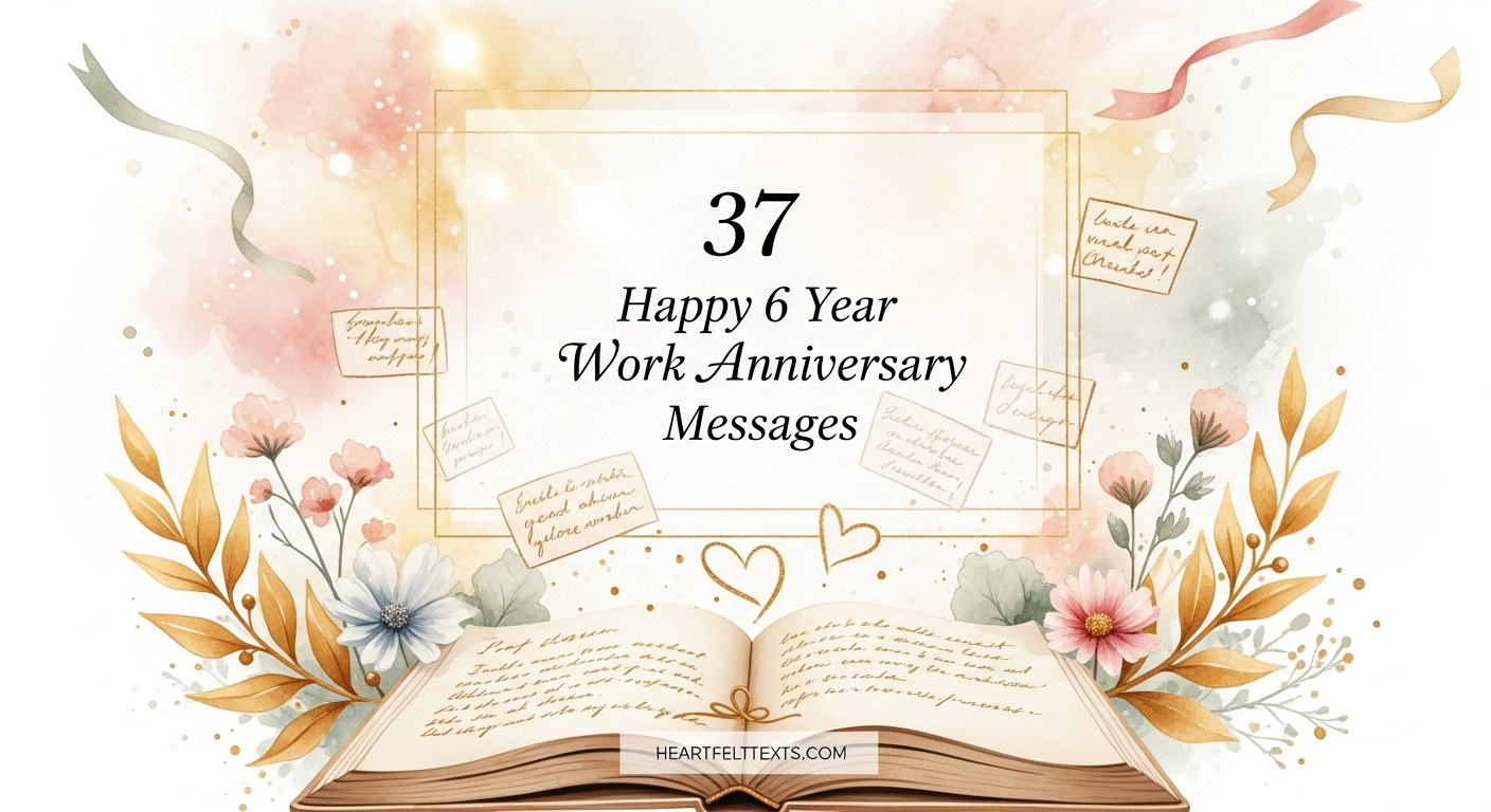 37 Happy 6 Year Work Anniversary Messages Heartfelt