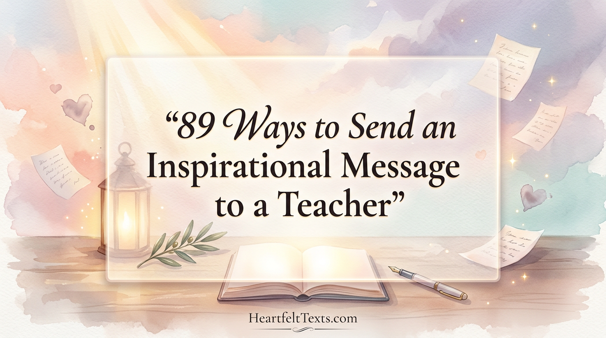 89 Ways to Send an Inspirational Message to a Teacher