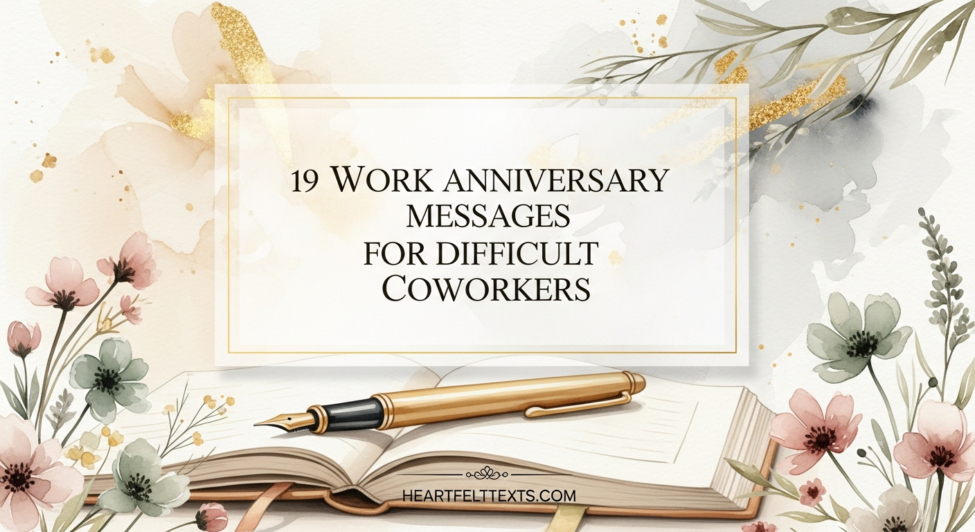 19 Work Anniversary Messages for Difficult Coworkers Navigate with Poise