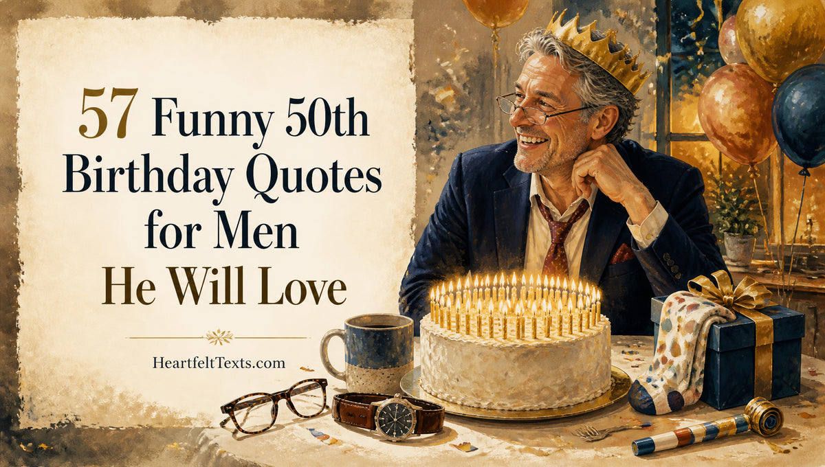 57 Funny 50th Birthday Quotes for Men He Will Love