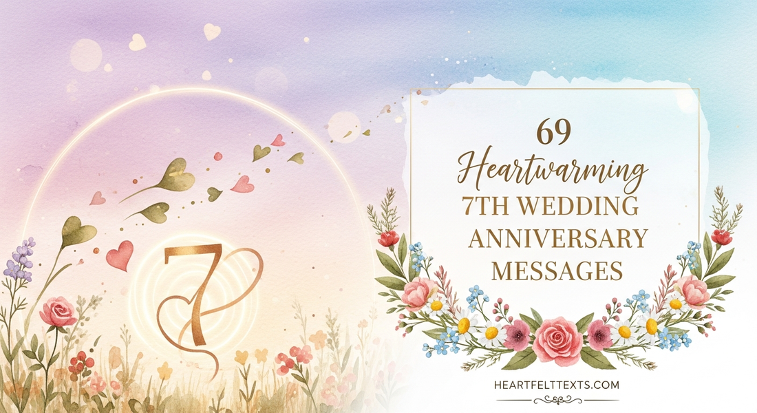 69 Heartwarming 7th Wedding Anniversary Messages