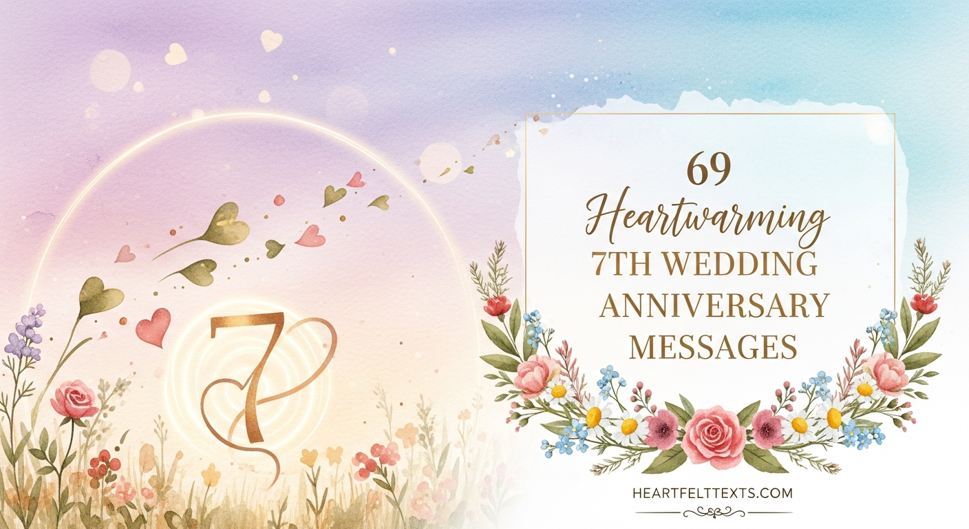 69 Heartwarming 7th Wedding Anniversary Messages