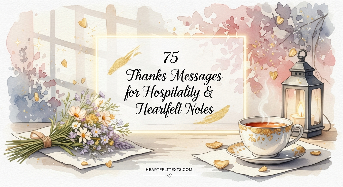 75 Thanks Messages for Hospitality & Heartfelt Notes