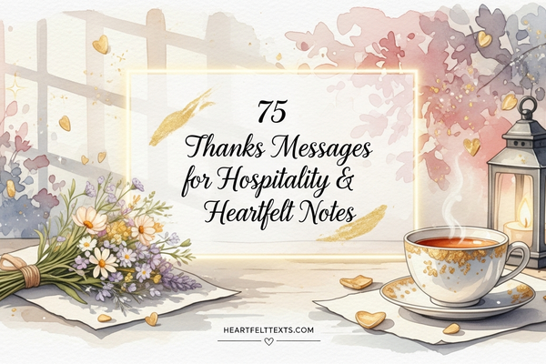 75 Thanks Messages for Hospitality & Heartfelt Notes