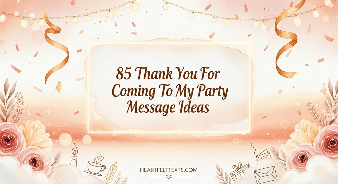 85 Best Thank You For Coming To My Party Message Ideas