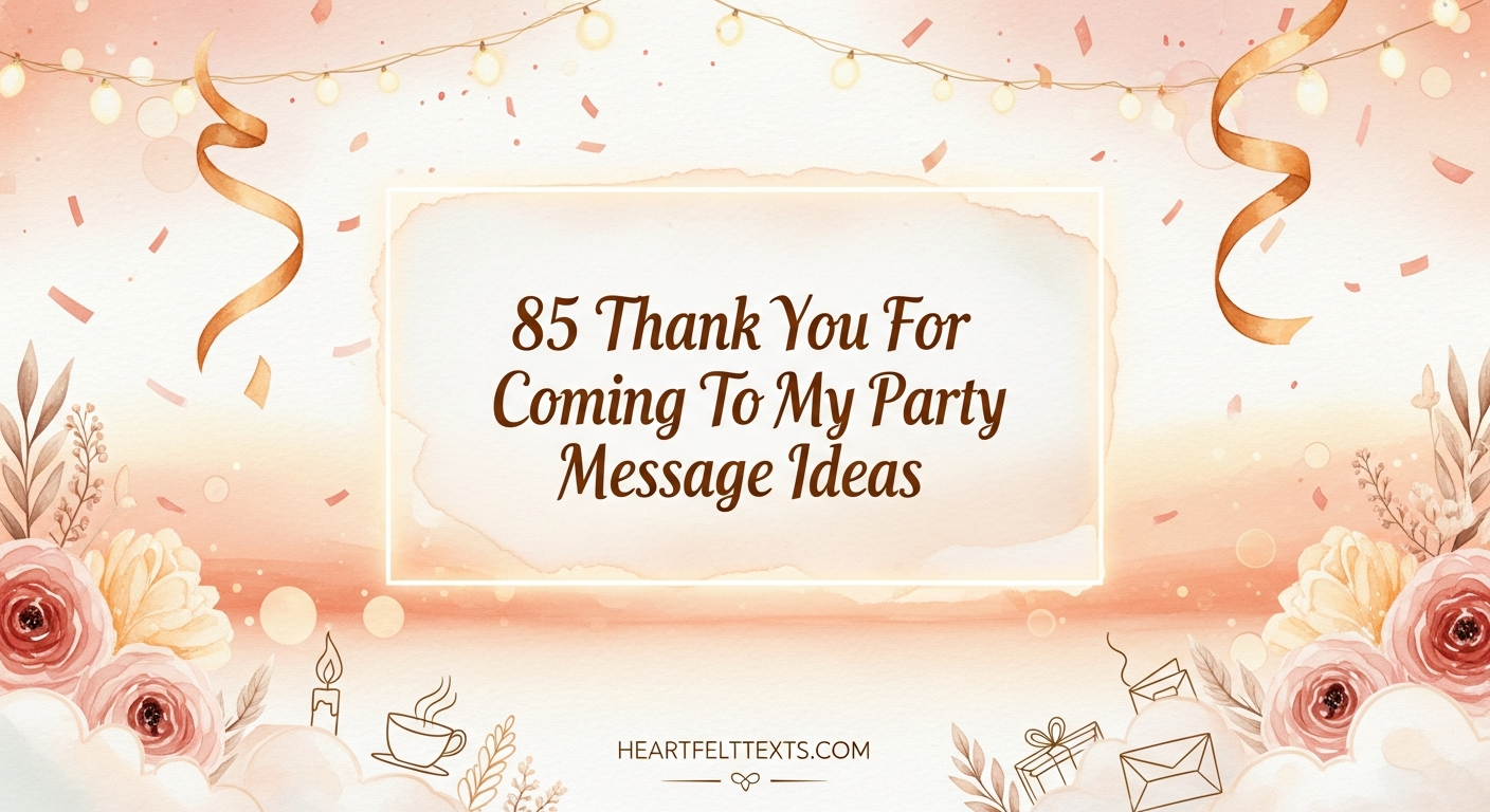 85 Best Thank You For Coming To My Party Message Ideas