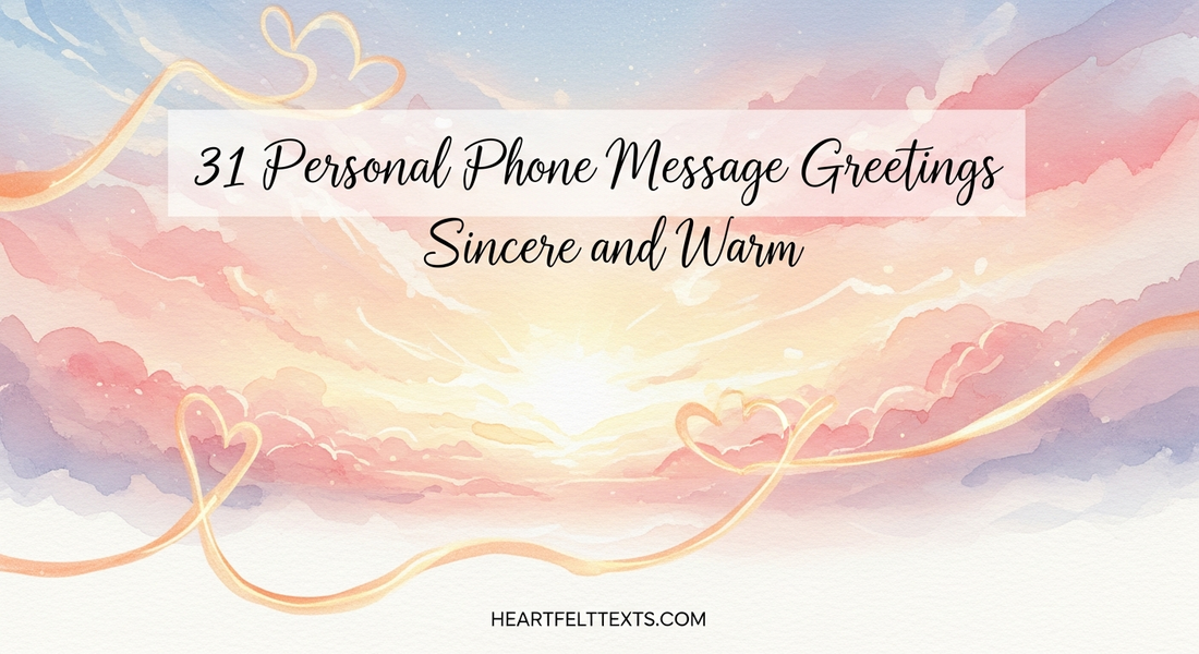 31 Personal Phone Message Greetings Sincere and Warm