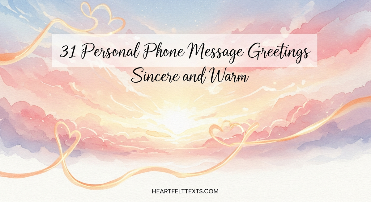 31 Personal Phone Message Greetings Sincere and Warm – HeartfeltTexts
