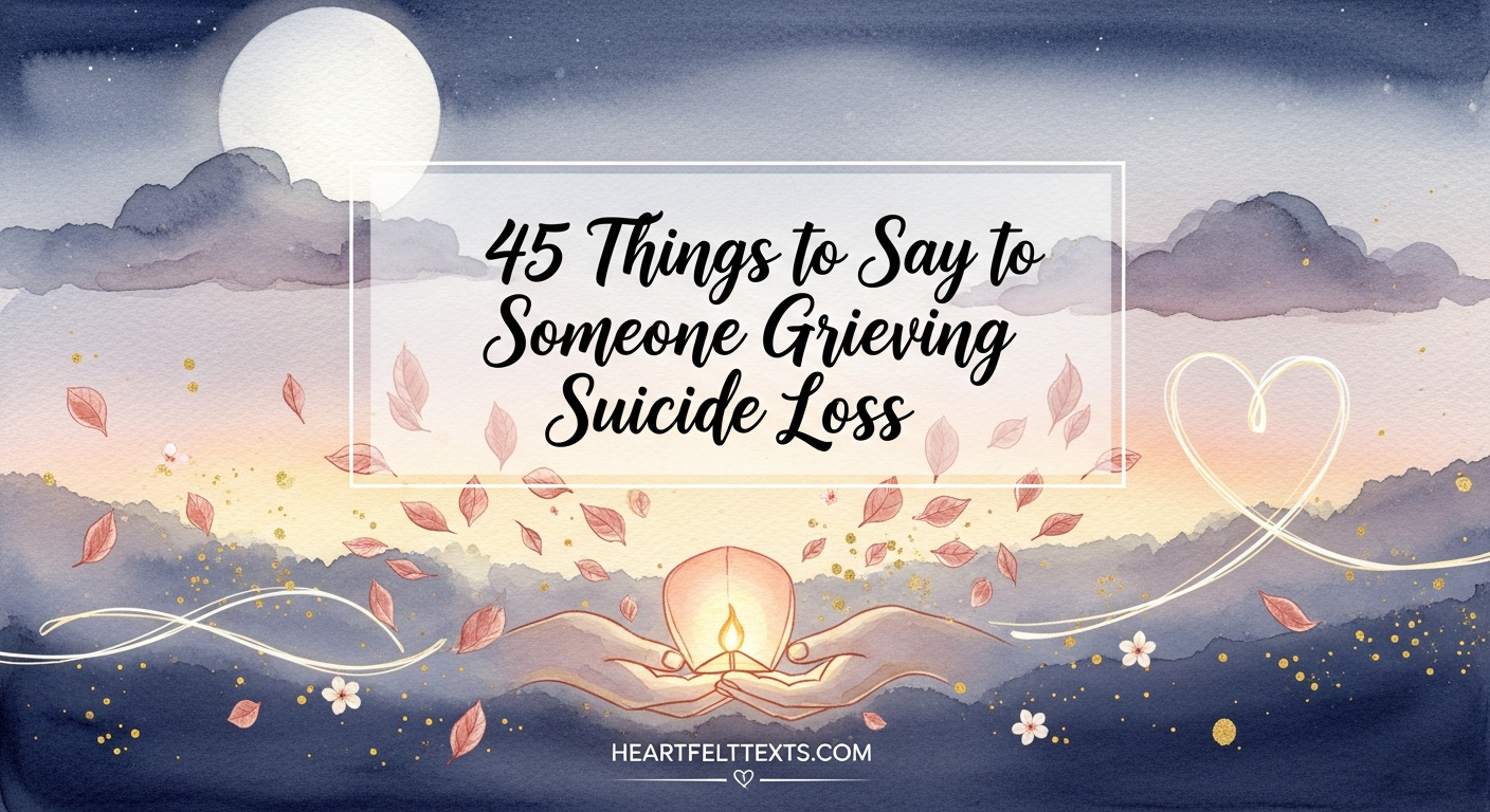 45 Things to Say to Someone Grieving Suicide Loss