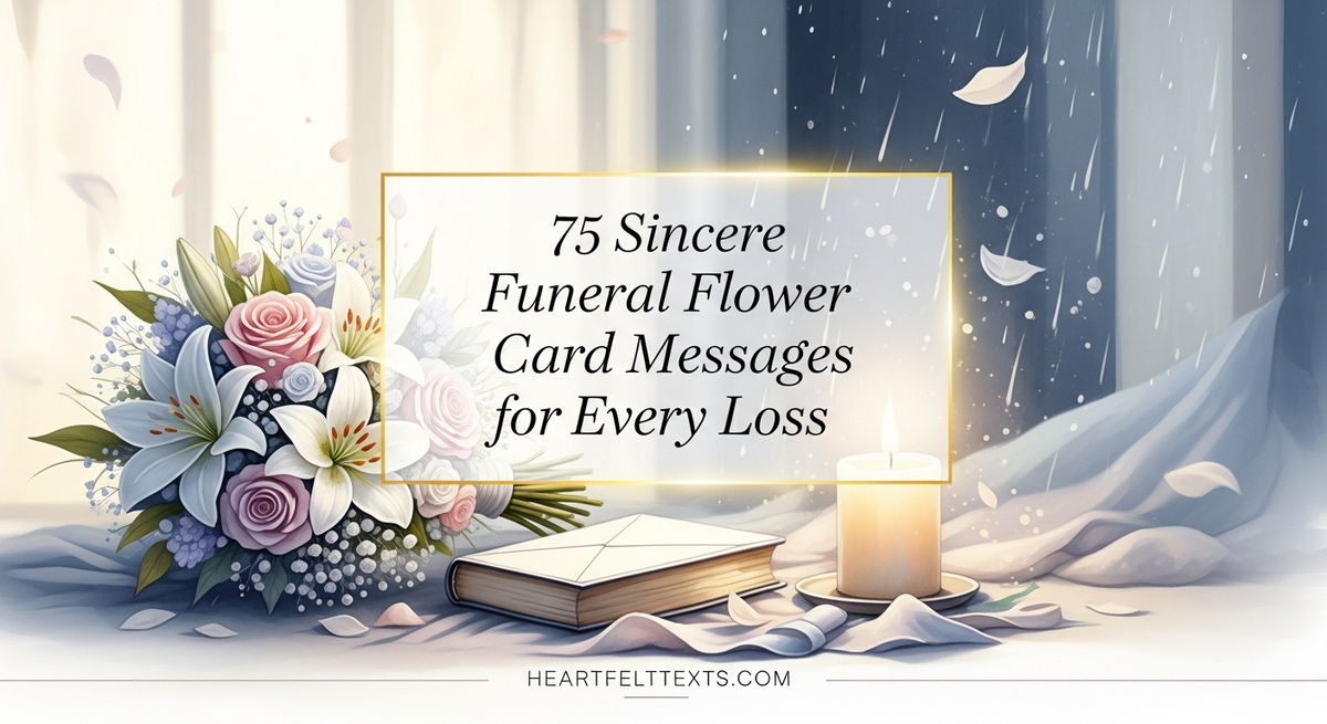 75 Sincere Funeral Flower Card Messages for Every Loss