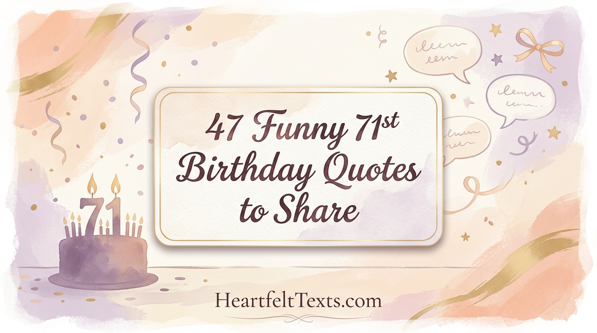 47 Funny 71st Birthday Quotes to Share