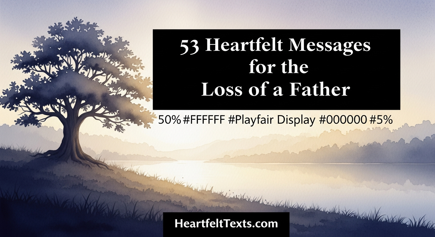 53 Heartfelt Messages for the Loss of a Father
