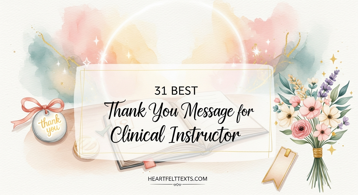 31 Best Thank You Message for Clinical Instructor