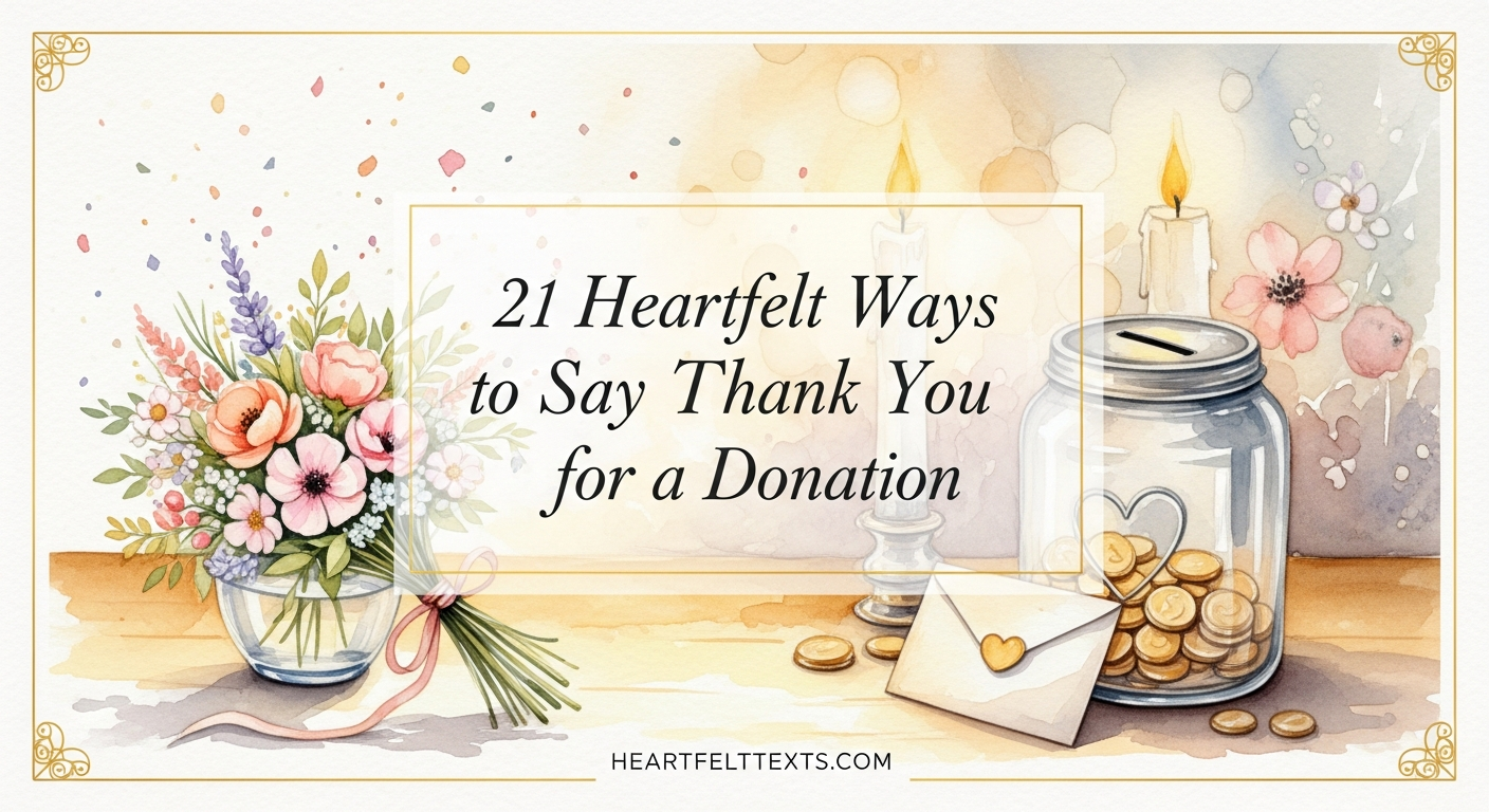 21 Heartfelt Ways to Say Thank You for a Donation
