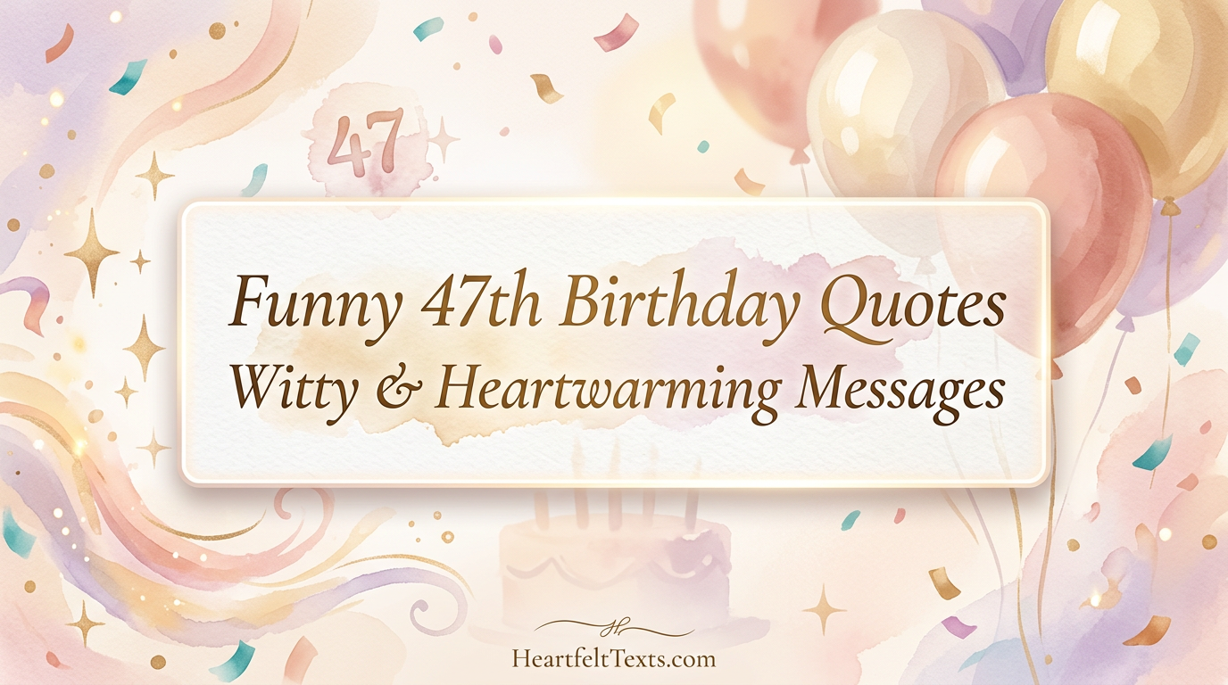 Funny 47th Birthday Quotes: Witty & Heartwarming Messages
