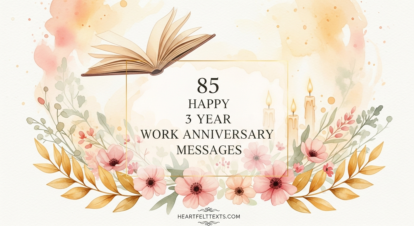 85 Happy 3 Year Work Anniversary Messages Heartfelt