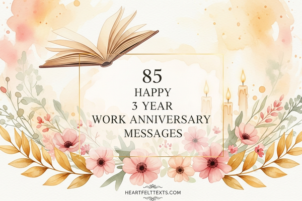 85 Happy 3 Year Work Anniversary Messages Heartfelt