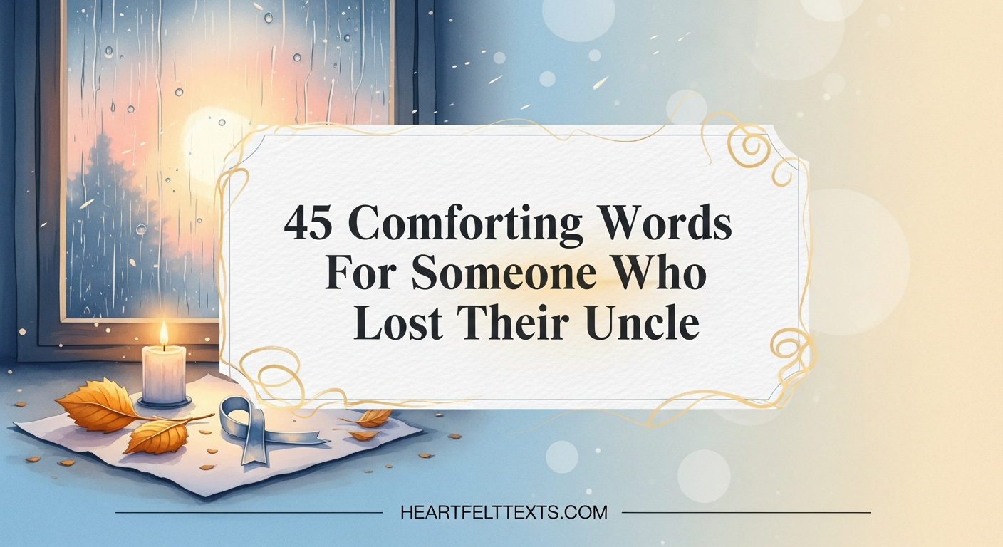 45 Comforting Words For Someone Who Lost Their Uncle