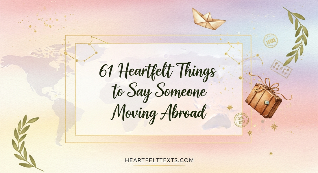 61 Heartfelt Things to Say to Someone Moving Abroad