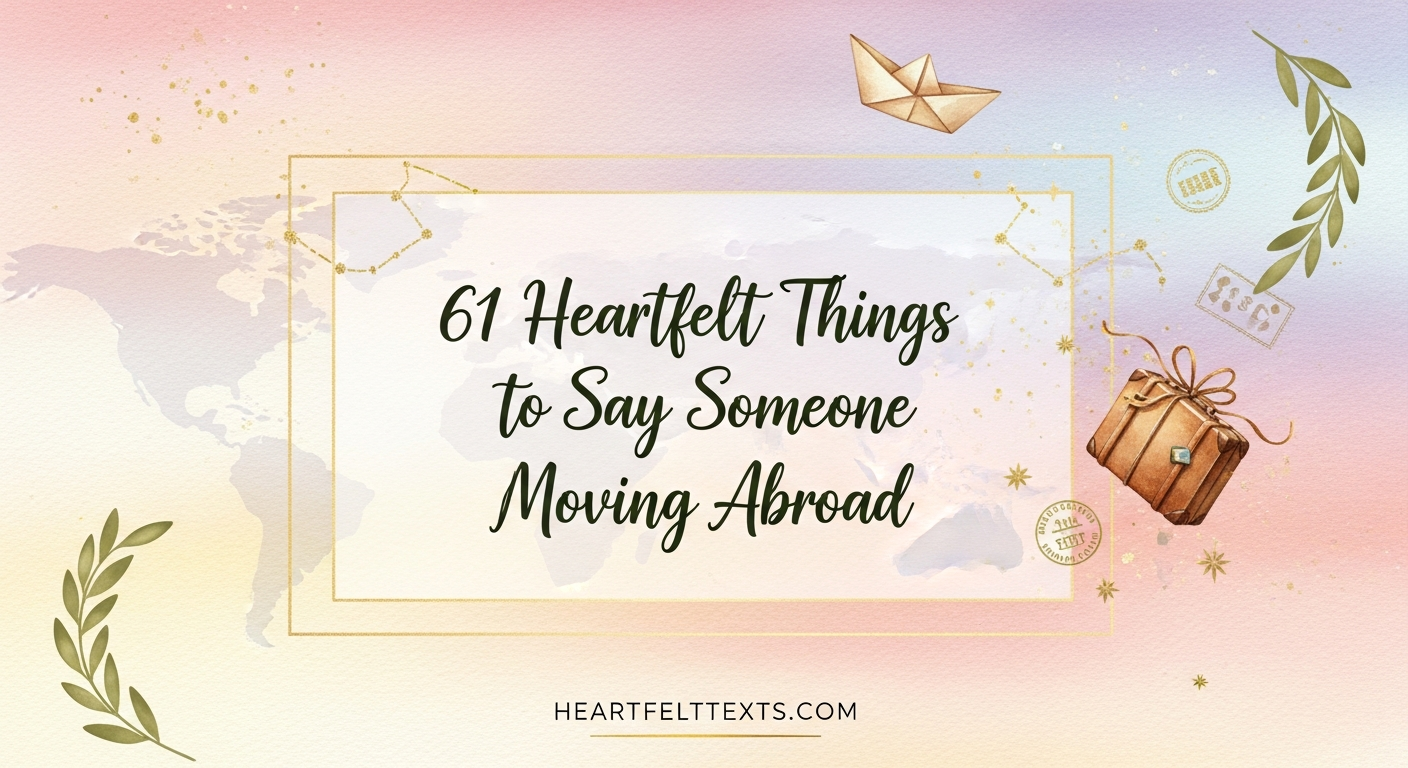 61 Heartfelt Things to Say to Someone Moving Abroad