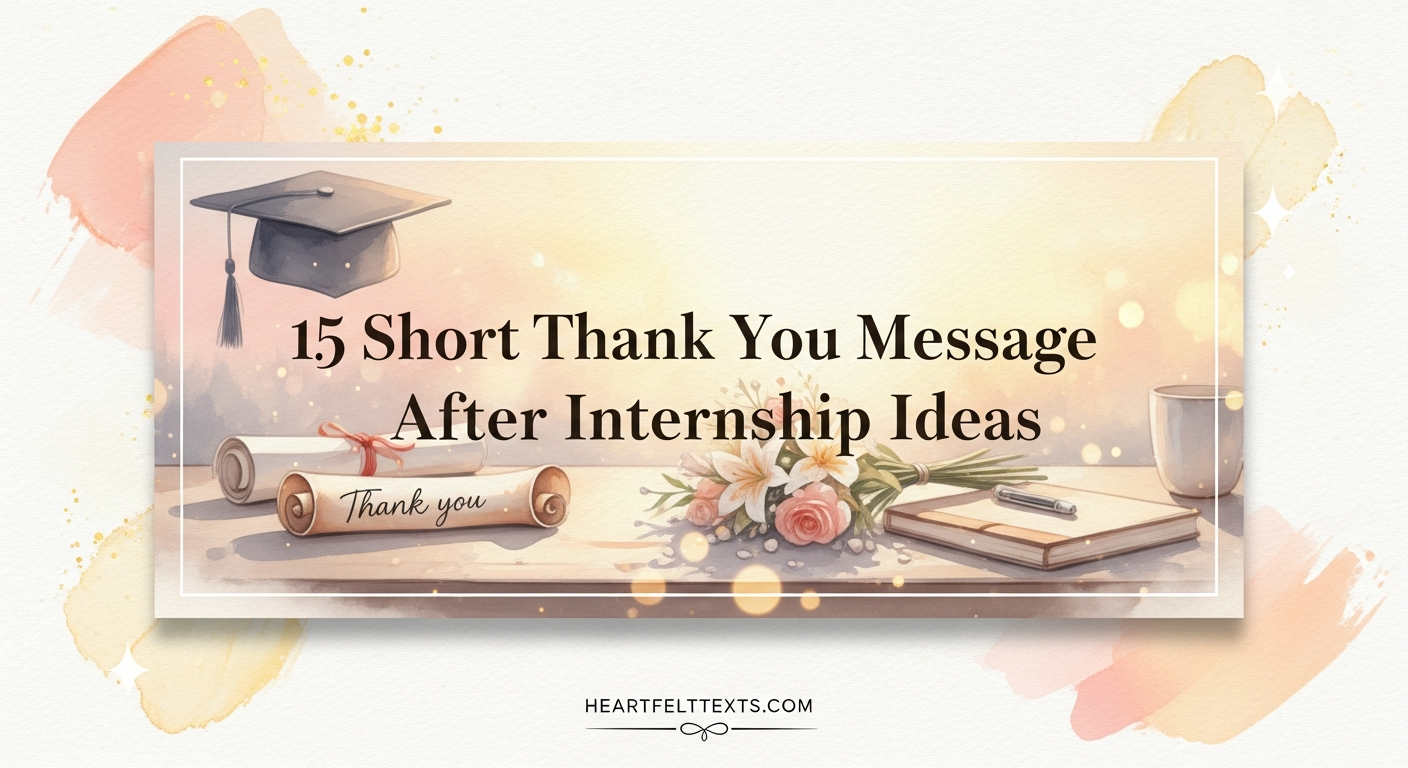 15 Short Thank You Message After Internship Ideas