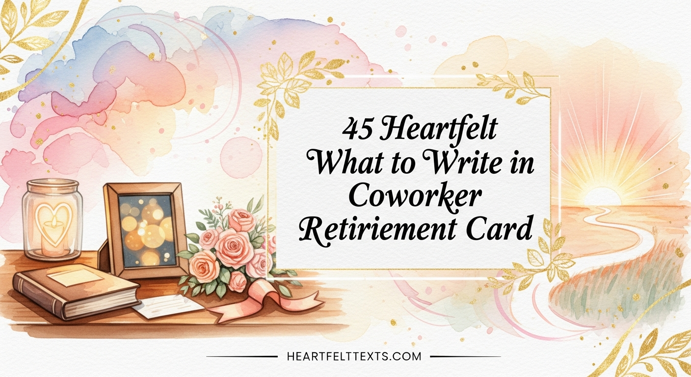 45 Heartfelt What to Write in Coworker Retirement Card