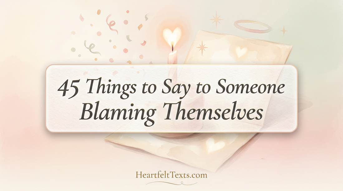 45 Things to Say to Someone Blaming Themselves