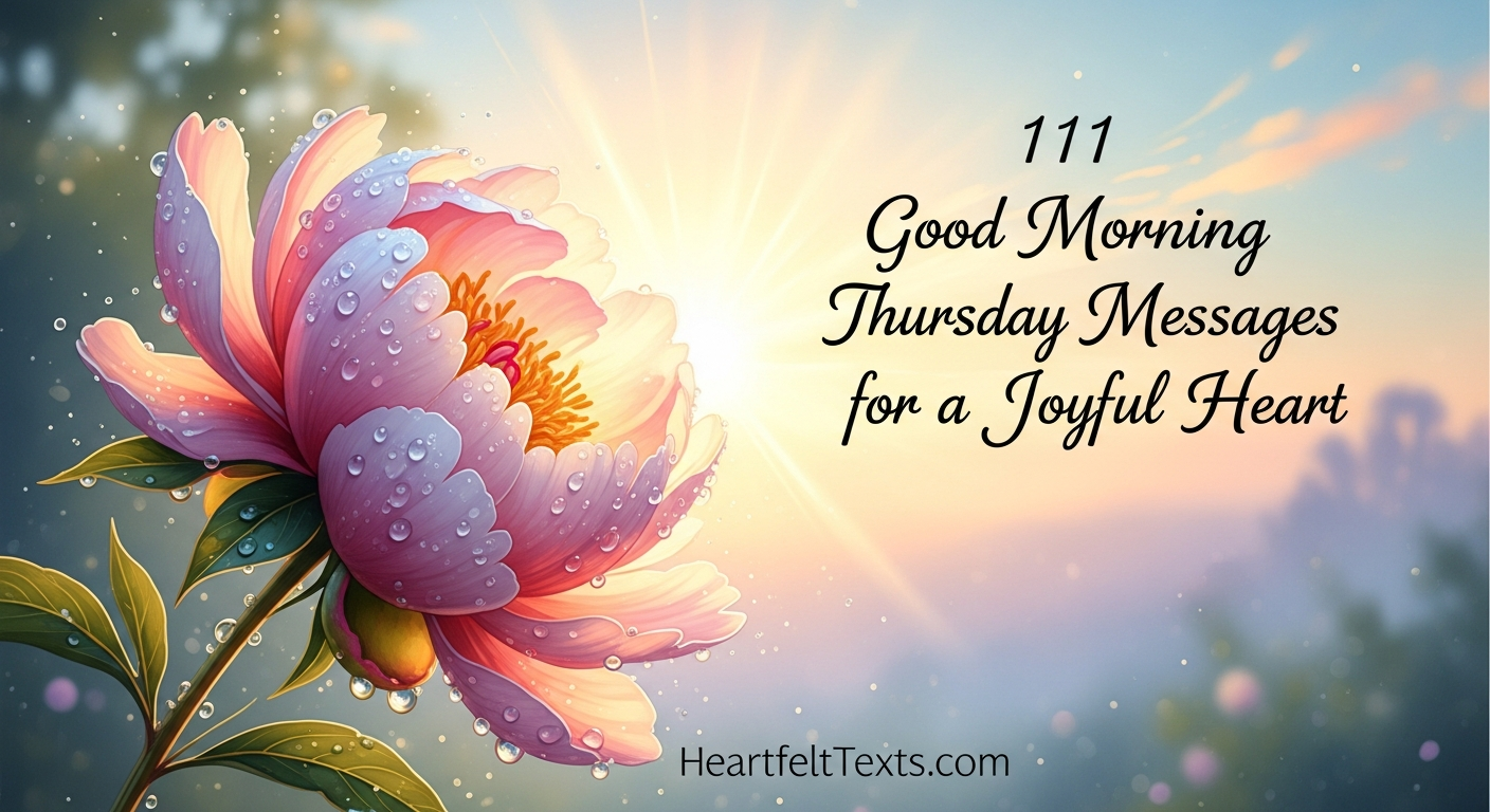 111 Good Morning Thursday Messages for a Joyful Heart