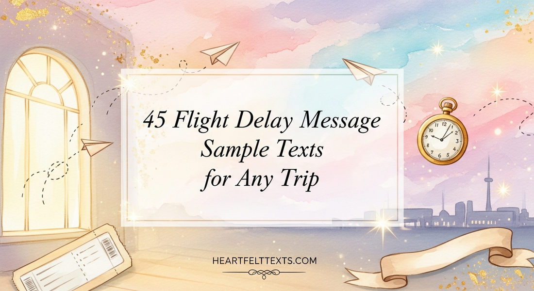 45 Flight Delay Message Sample Texts for Any Trip