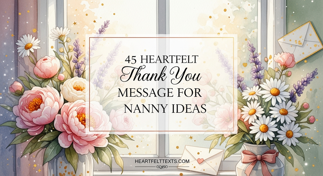 45 Heartfelt Thank You Message for Nanny Ideas