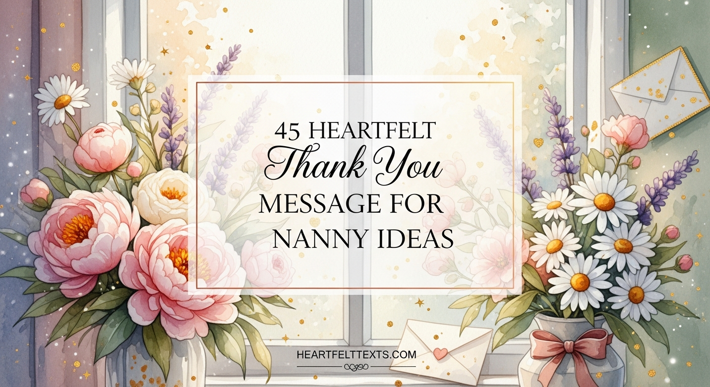 45 Heartfelt Thank You Message for Nanny Ideas