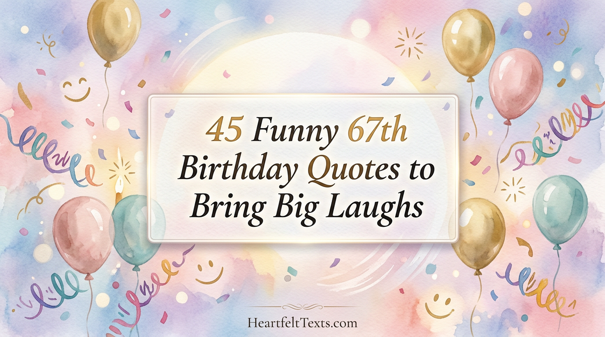 45 Funny 67th Birthday Quotes to Bring Big Laughs