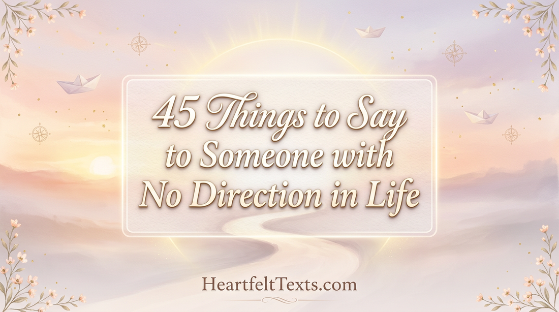 45 Things to Say to Someone with No Direction in Life