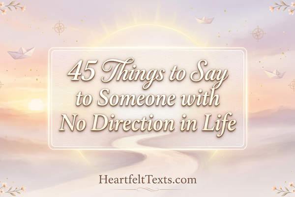 45 Things to Say to Someone with No Direction in Life