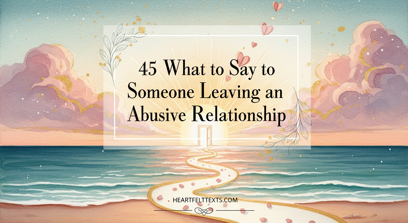 45 what to say to someone leaving an abusive relationship