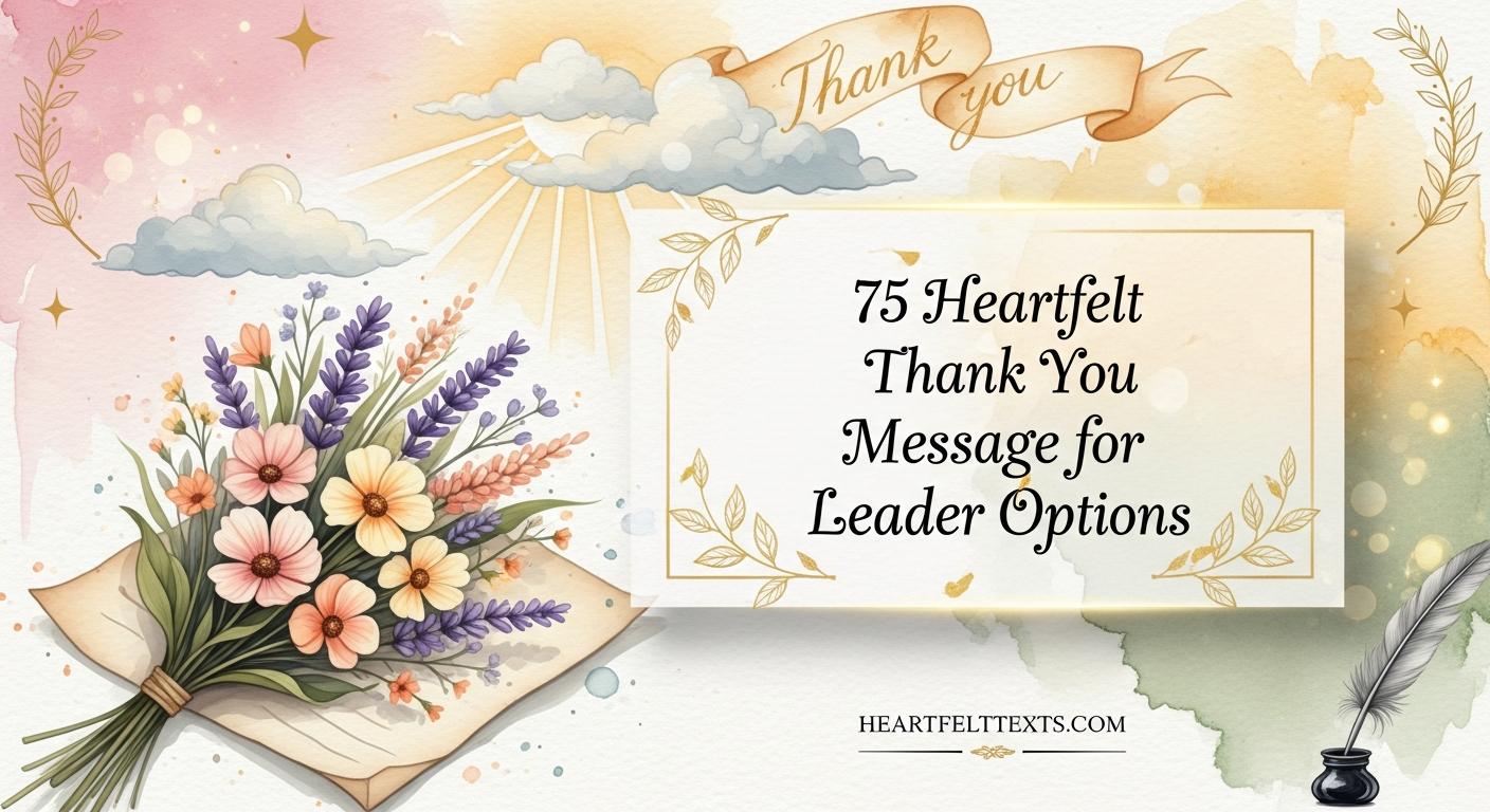 75 Heartfelt Thank You Message for Leader Options