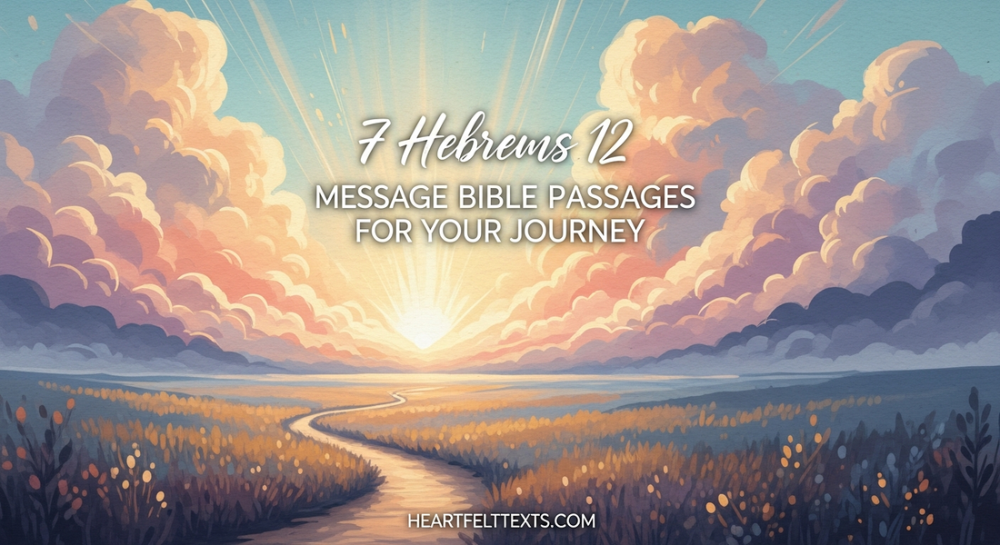 7 Hebrews 12 Message Bible Passages for Your Journey