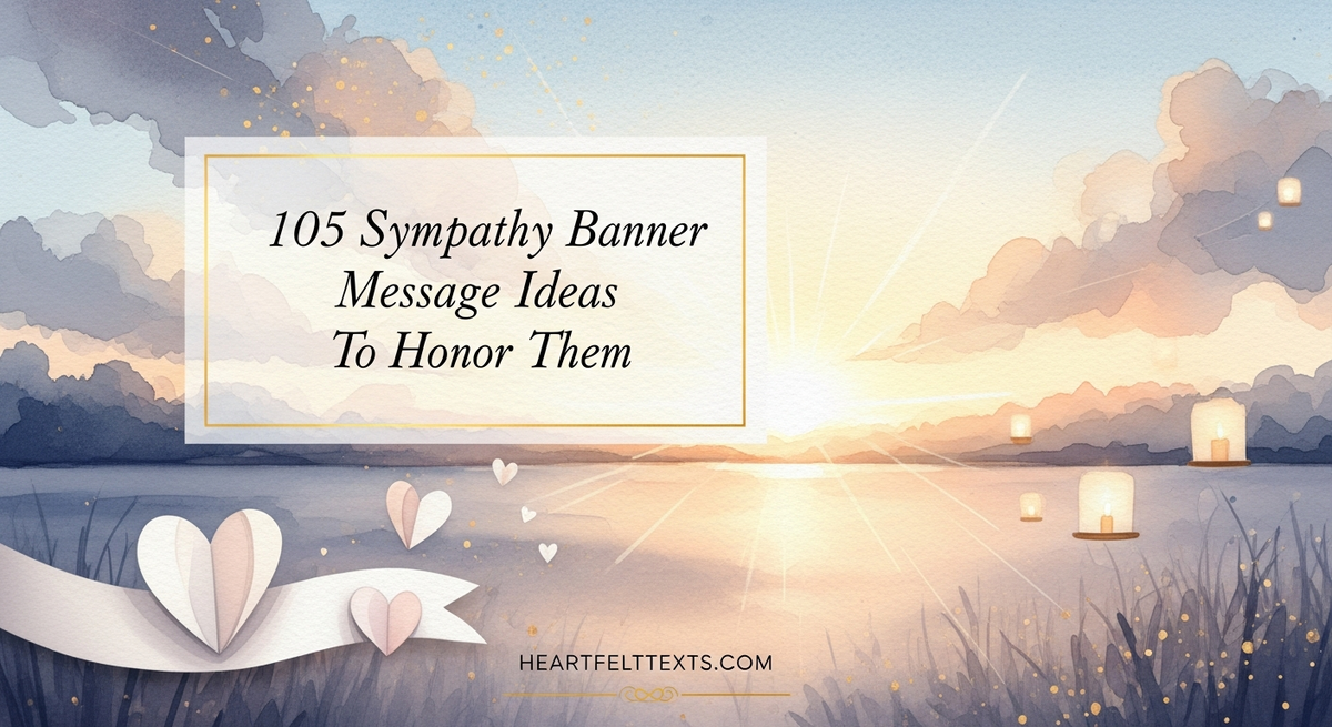 105 Sympathy Banner Message Ideas To Honor Them