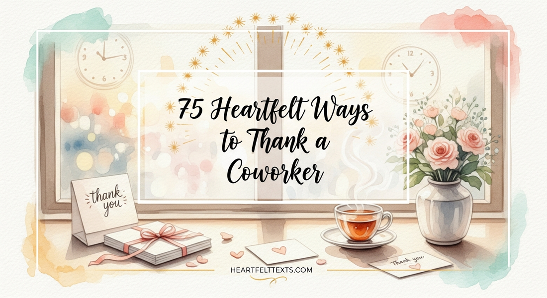 75 Heartfelt Ways to Thank a Coworker
