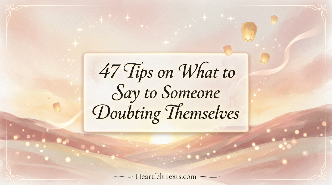 47 Tips on What to Say to Someone Doubting Themselves