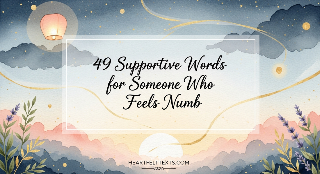 49 Supportive Words for Someone Who Feels Numb