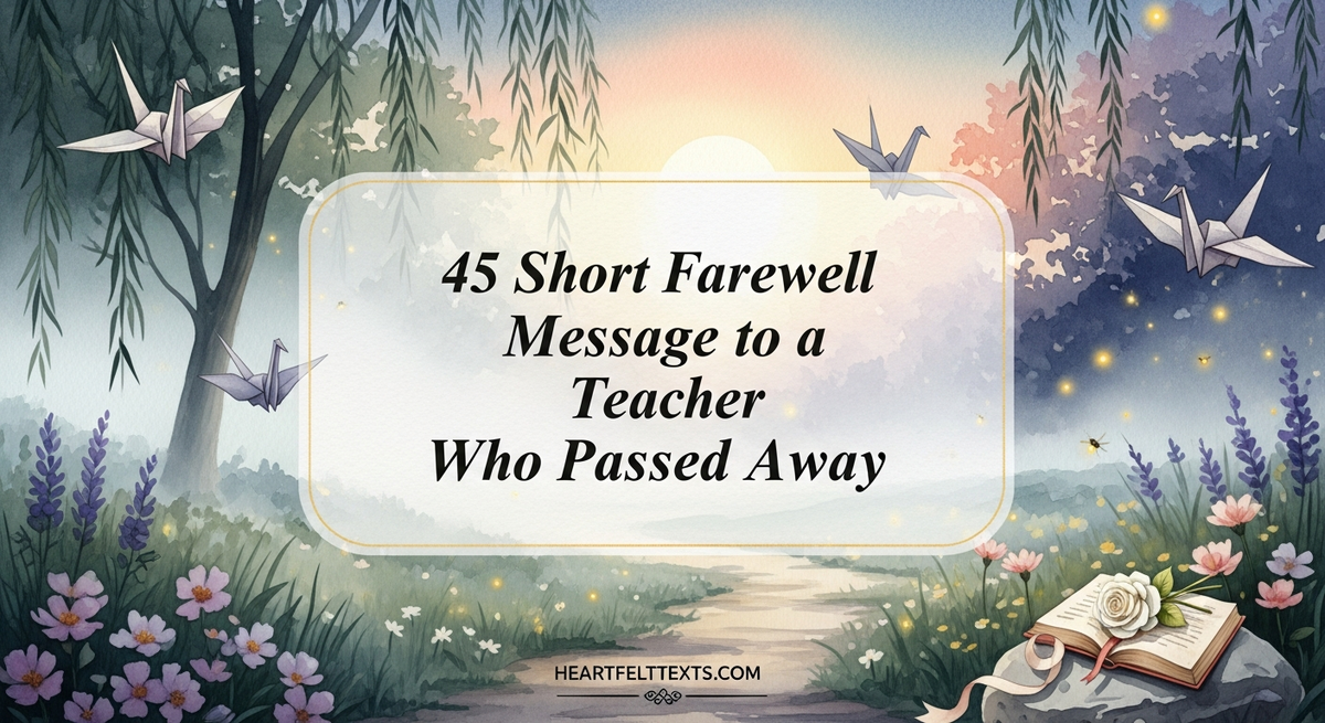 45 Short Farewell Message to a Teacher Who Passed Away